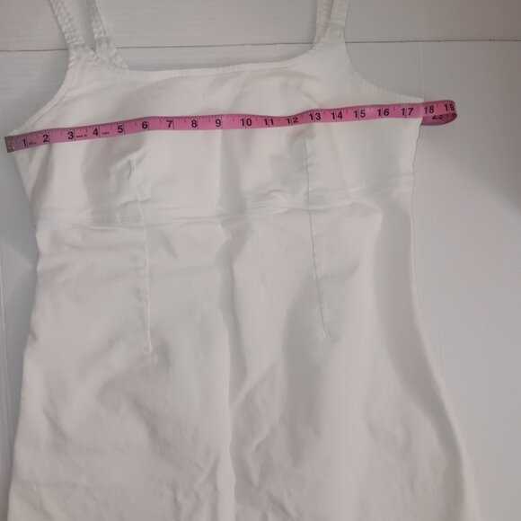 CALVIN KLEIN JEANS STRAPPY SIDE-ZIPPER DENIM DRESS - Picture 6 of 13